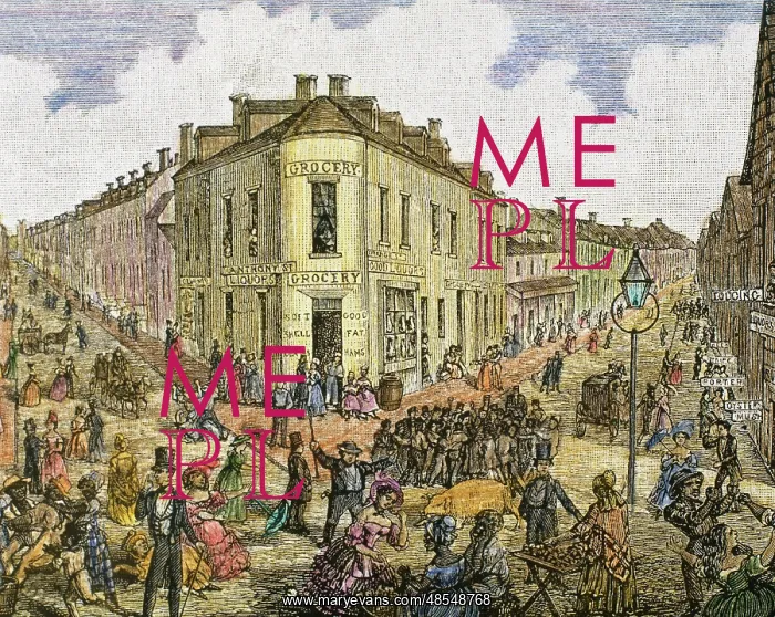 : Streets junction. New York 1829 : Streets junction. New York 1829