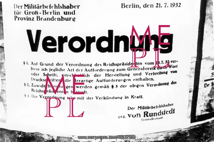 : Strike ban in Berlin, 1932 : Strike ban in Berlin, 1932