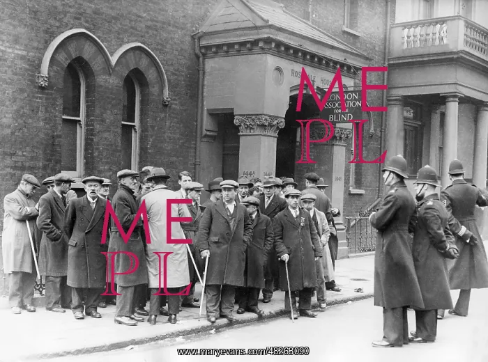 : Strike of blind workers in London, 1936 : Strike of blind workers in London, 1936