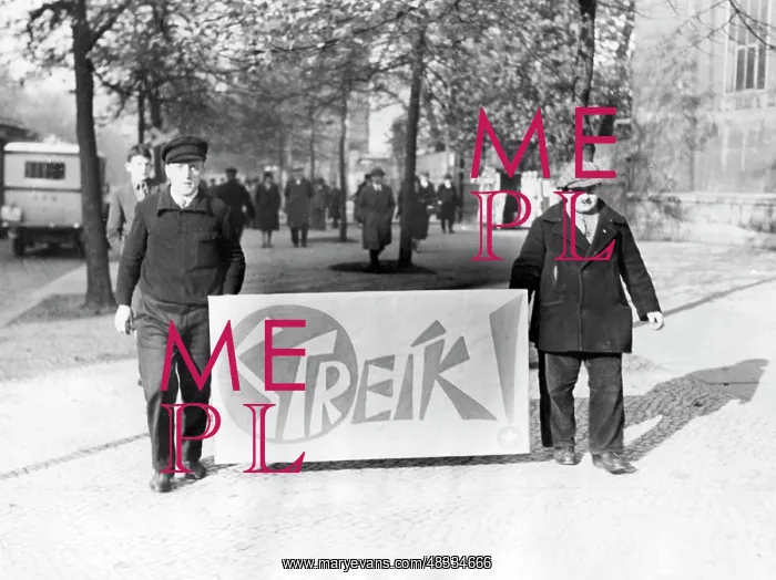 : Strike poster of the metal workers, 1930 : Strike poster of the metal workers, 1930