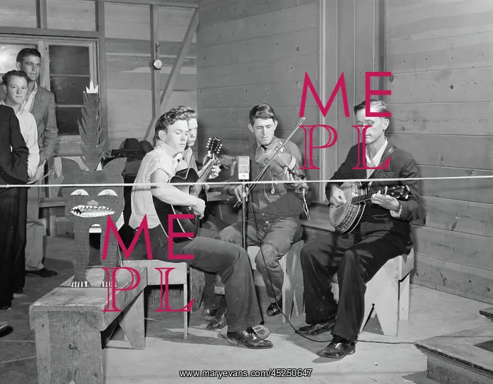 : String band playing at Saturday night dance with : String band playing at Saturday night dance with