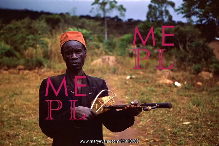 : One string fiddle player in Mozambique : One string fiddle player in Mozambique