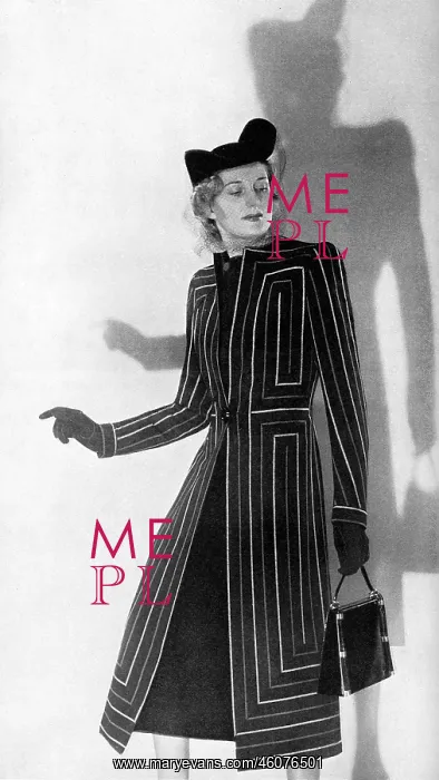 : Striped coat from Jay's, 1939 : Striped coat from Jay's, 1939