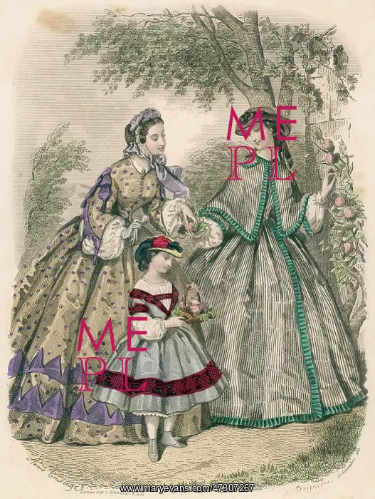 : Striped Dress 1861 : Striped Dress 1861