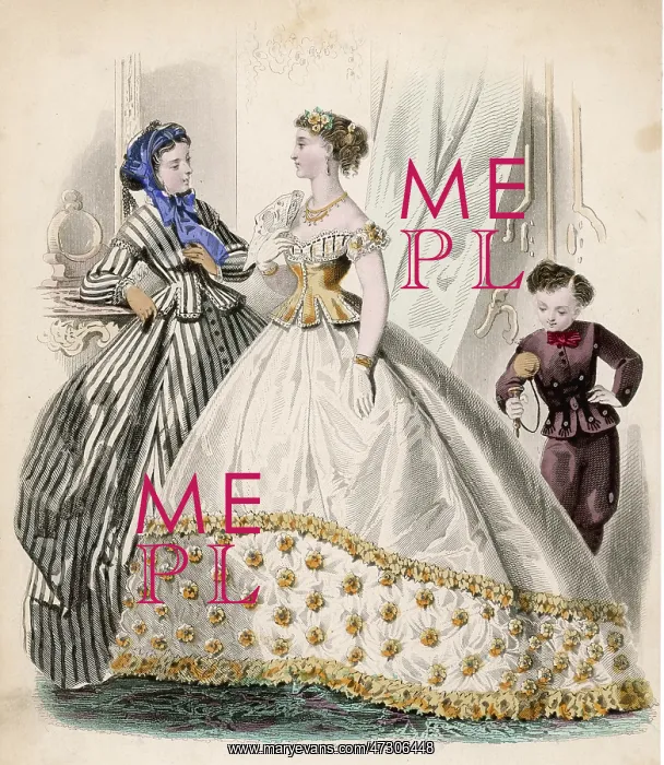 : Striped Dress 1866 : Striped Dress 1866