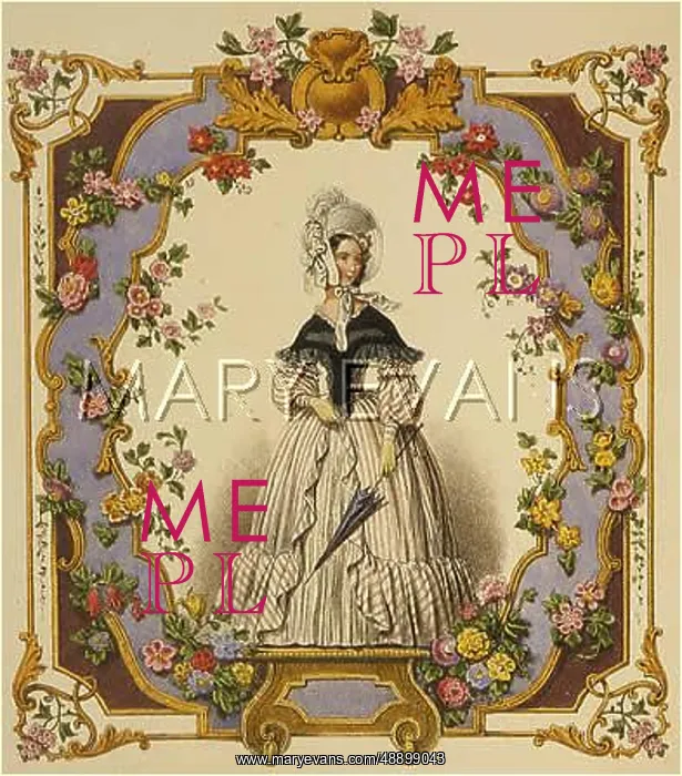 : STRIPED DRESS LATE 1830S : STRIPED DRESS LATE 1830S