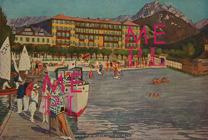 : Strobl. Wolfgangsee. Hotel at the Lake. Strobl : Strobl. Wolfgangsee. Hotel at the Lake. Strobl