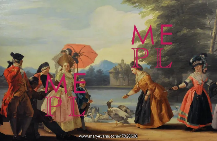 : A Stroll beside the Large Pond of El Retiro, 1780 : A Stroll beside the Large Pond of El Retiro, 1780
