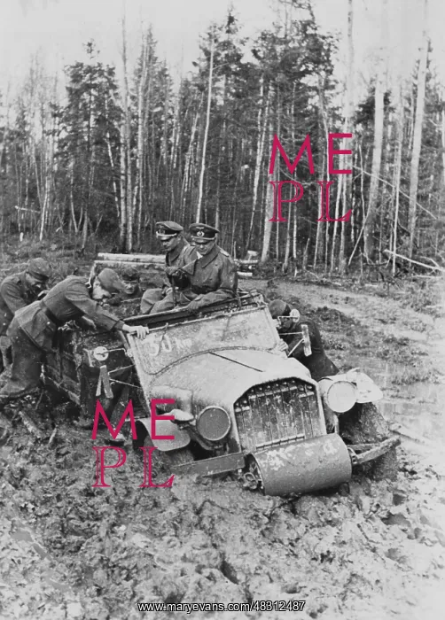 : Stuck car - Eastern Front, 1942 : Stuck car - Eastern Front, 1942