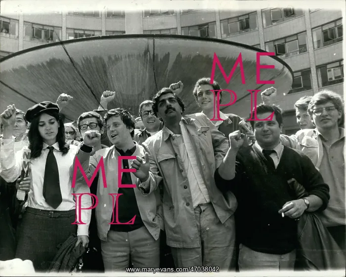 : Student demonstrators in BBC TV programme : Student demonstrators in BBC TV programme