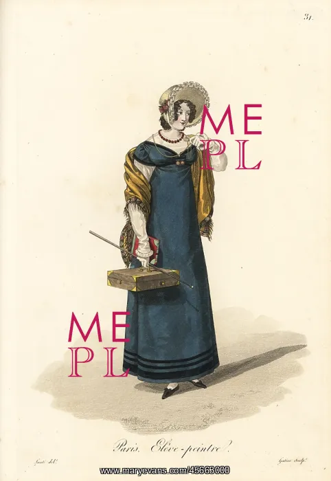 : Student painter, Paris, early 19th century : Student painter, Paris, early 19th century