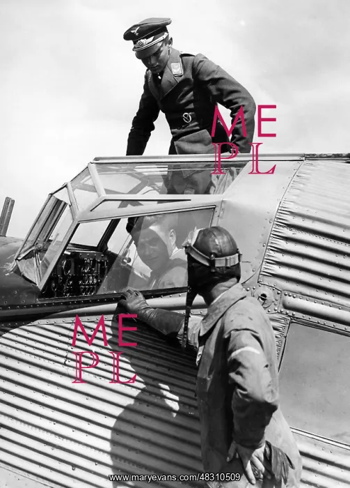 : Student pilots of the Luftwaffe in the cockpit, 1935 : Student pilots of the Luftwaffe in the cockpit, 1935