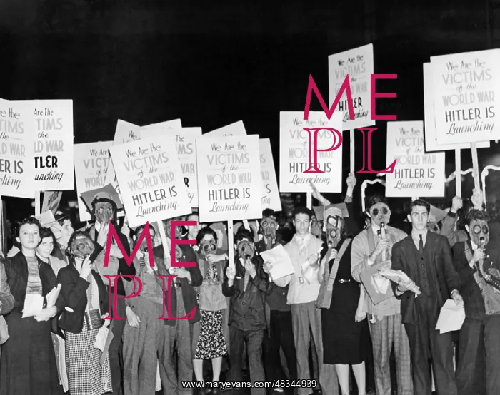 : Student protest against Hitler in New York, 1938 : Student protest against Hitler in New York, 1938