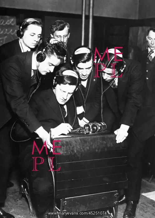 : Student transmitting a message to four of his : Student transmitting a message to four of his