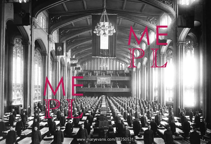 : Students Army Training Corps in the Great Hall : Students Army Training Corps in the Great Hall