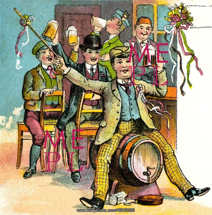 : students, celebrating in pub, Germany, circa : students, celebrating in pub, Germany, circa