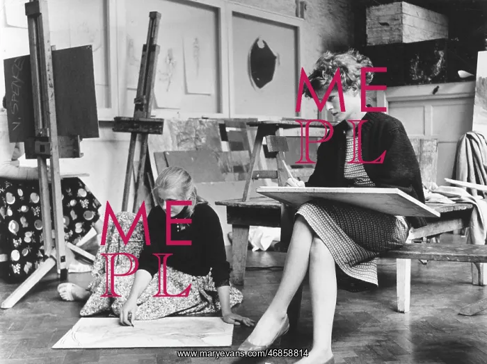  : Two students at Corsham Art School