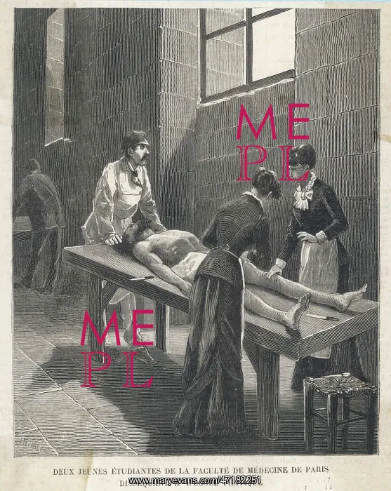 : STUDENTS DISSECTING 1880 : STUDENTS DISSECTING 1880