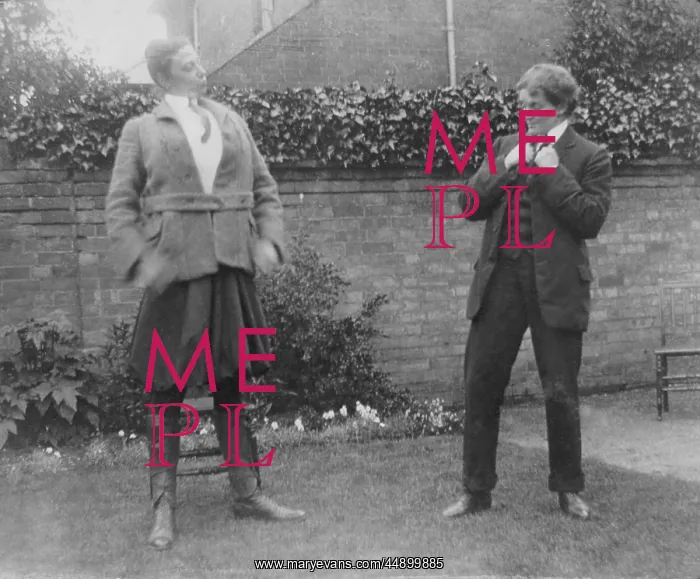 : Students dressed as men for play : Students dressed as men for play
