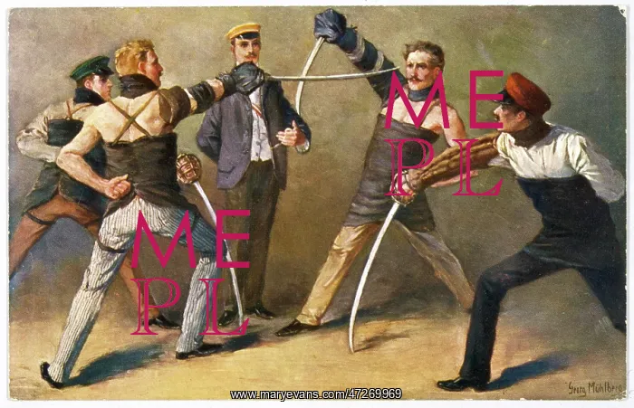 : Students Duel - circa 1905 : Students Duel - circa 1905