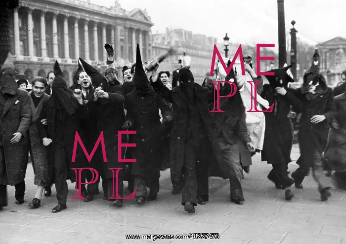 : Students as La Cagoule in Paris, 1937 : Students as La Cagoule in Paris, 1937