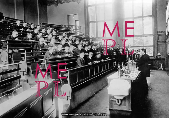 : Students at a lecture, 1905 : Students at a lecture, 1905