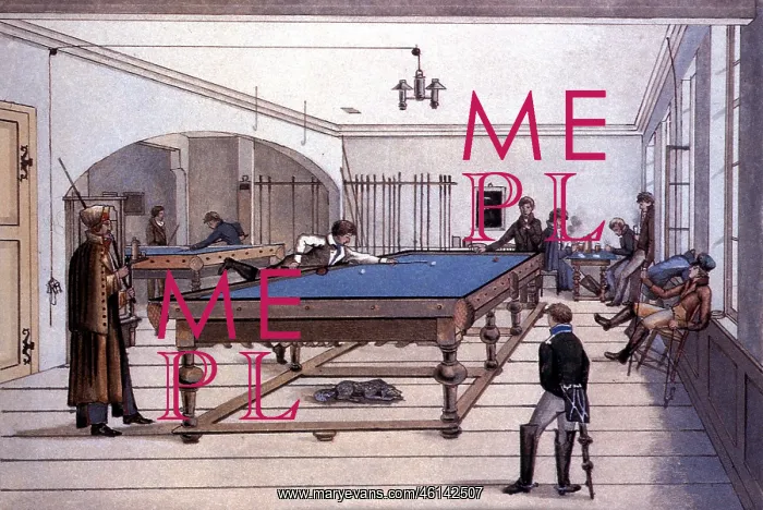  : Students playing billiards