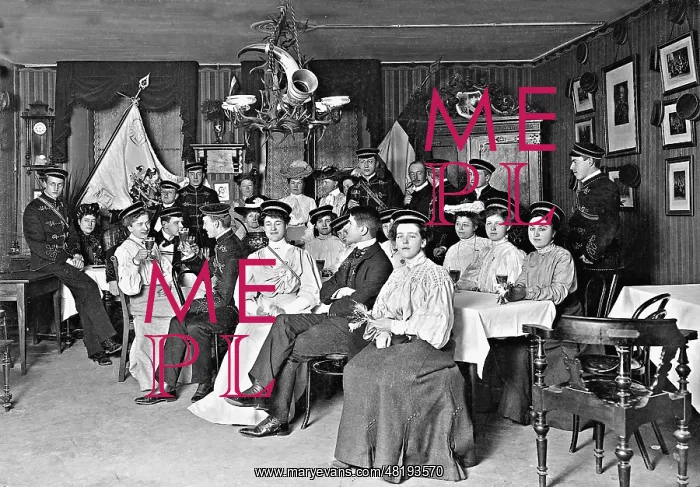 : Students in a student bar, 1905 : Students in a student bar, 1905