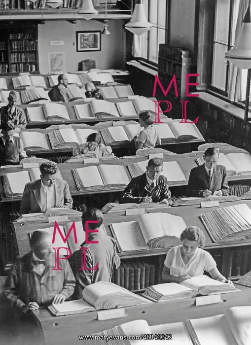 : Students in the Vienna University Library, 1936 : Students in the Vienna University Library, 1936