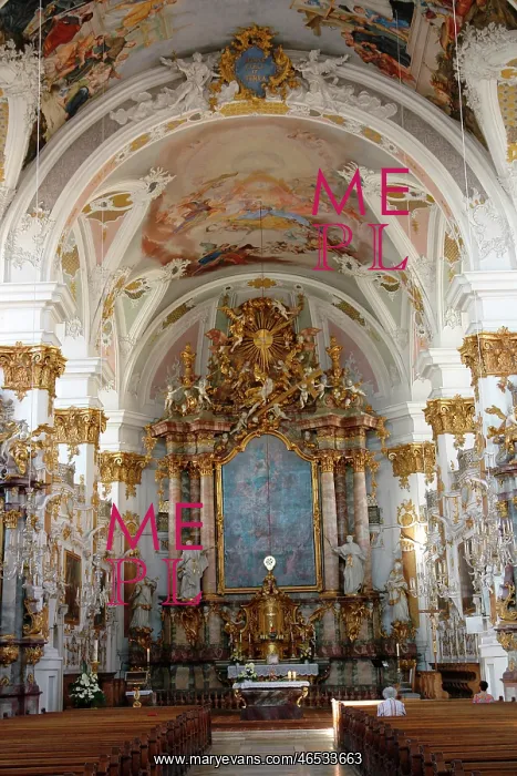 : Studienkirche interior, Dillingen, Bavaria, Germany : Studienkirche interior, Dillingen, Bavaria, Germany