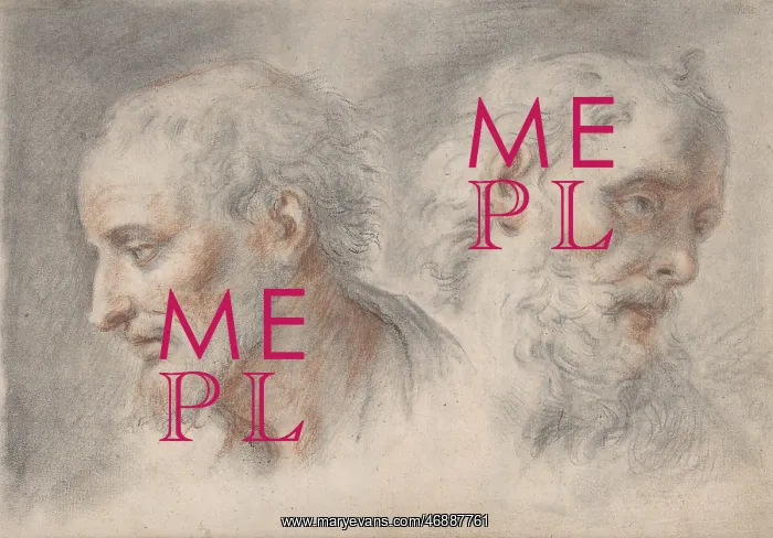 : Two Studies of Bearded Men; verso: Studies after : Two Studies of Bearded Men; verso: Studies after