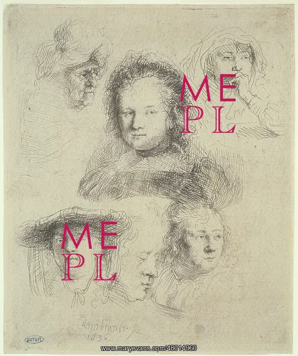 : Studies of the head of Saskia : Studies of the head of Saskia