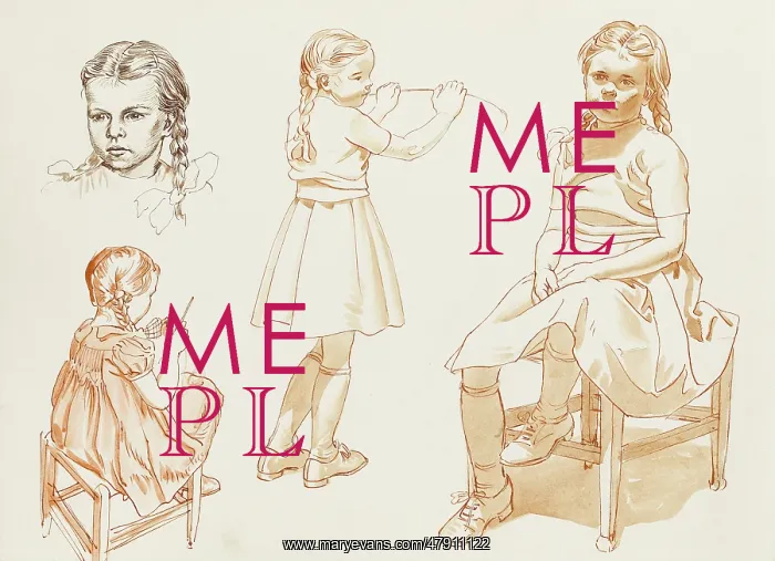 : Studies of a young girl : Studies of a young girl