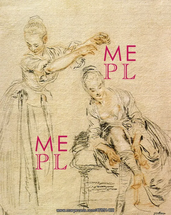 : Two Studies of a Young Woman, by Watteau : Two Studies of a Young Woman, by Watteau