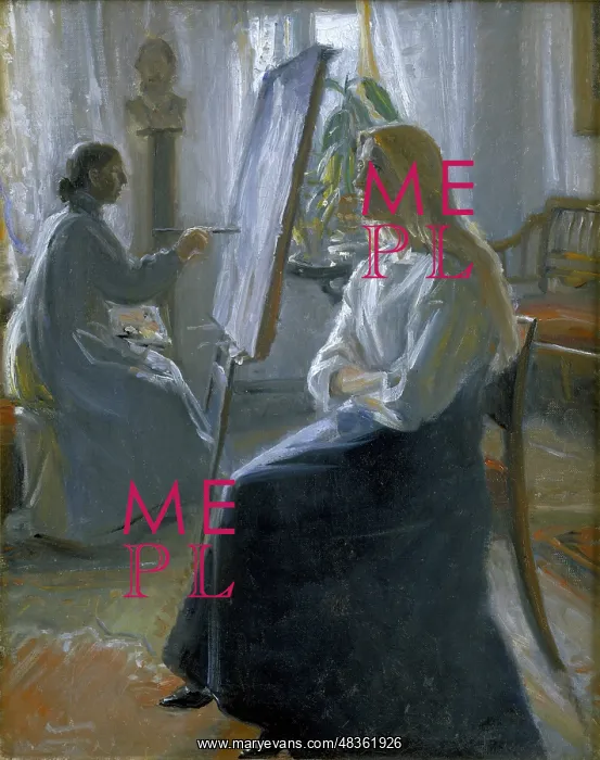 : In the Studio, Anna Ancher, the Artist's Wife : In the Studio, Anna Ancher, the Artist's Wife