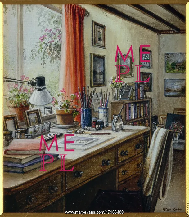 : The Studio ? with desk in front of window : The Studio ? with desk in front of window