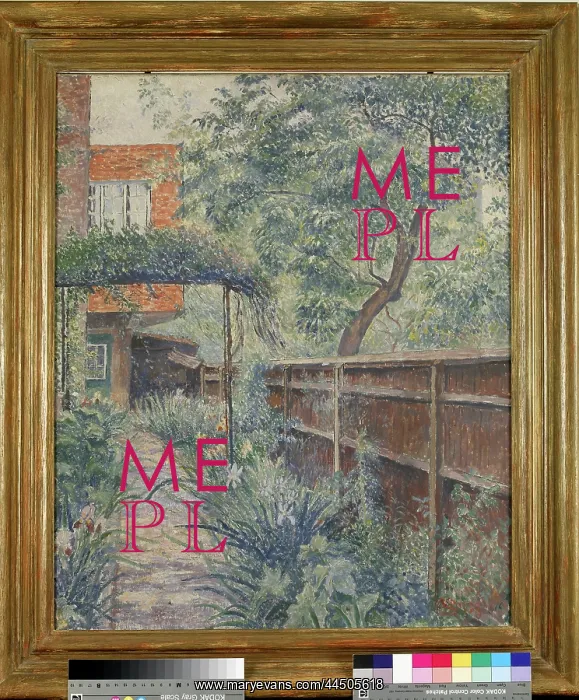 : My Studio Garden, by Lucien Pissarro : My Studio Garden, by Lucien Pissarro