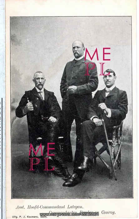 : Studio photo of three Boer leaders : Studio photo of three Boer leaders