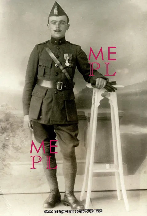 : Studio photograph of Belgian soldier : Studio photograph of Belgian soldier