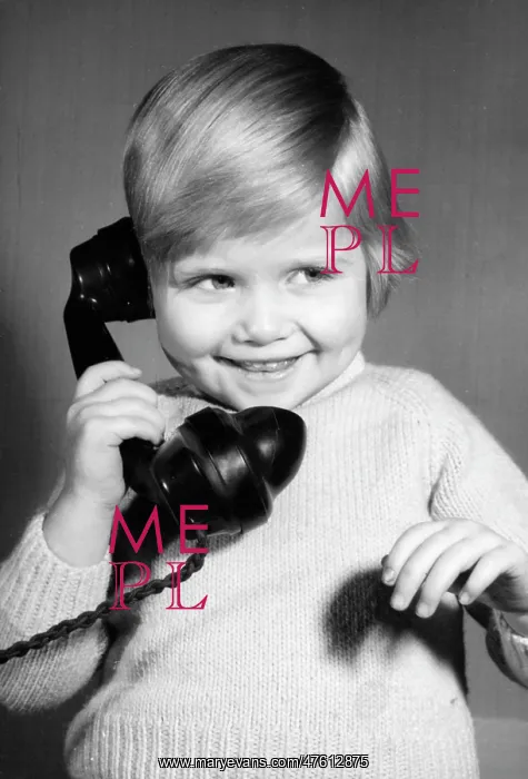 : Studio portrait, little boy on the phone : Studio portrait, little boy on the phone