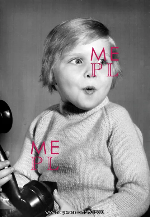 : Studio portrait, little boy on the phone : Studio portrait, little boy on the phone
