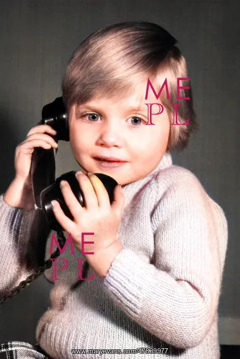 : Studio portrait, little boy on the phone : Studio portrait, little boy on the phone