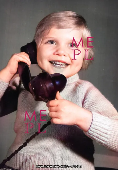 : Studio portrait, little boy on the phone : Studio portrait, little boy on the phone