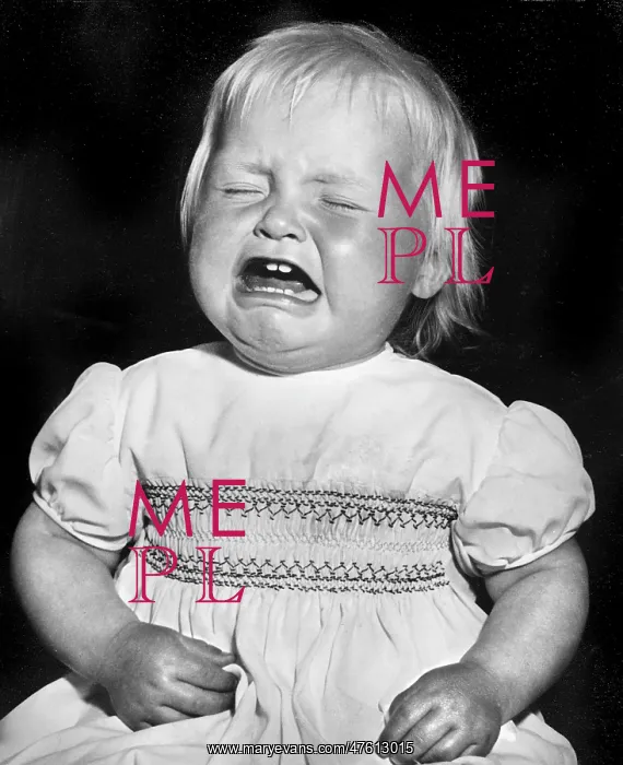 : Studio portrait, little child crying : Studio portrait, little child crying