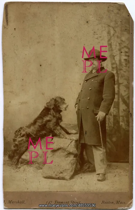  : Studio portrait, man with his dog
