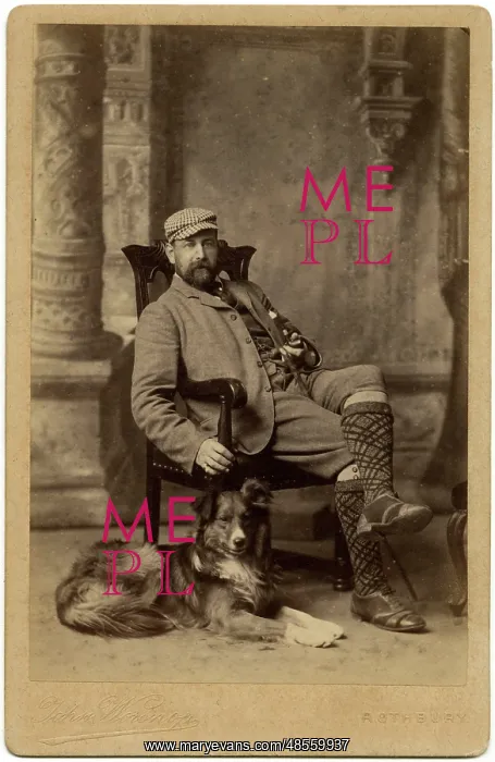  : Studio portrait, man with his dog