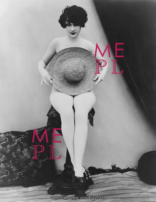 : Studio portrait titled MISS MODESTY, showing ? : Studio portrait titled MISS MODESTY, showing ?