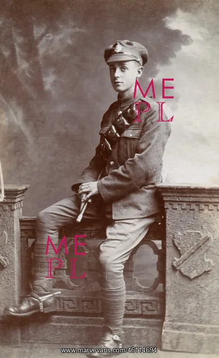  : Studio portrait, young man in WW1 uniform