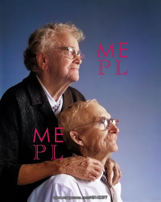 : Studio Profile Portrait of Elderly Couple in Their : Studio Profile Portrait of Elderly Couple in Their