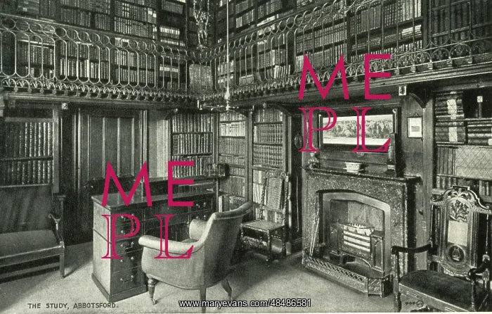 : The Study, Abbotsford, home of Sir Walter Scott : The Study, Abbotsford, home of Sir Walter Scott